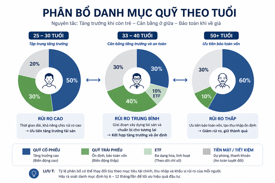 Phân bổ quỹ đầu tư theo tuổi