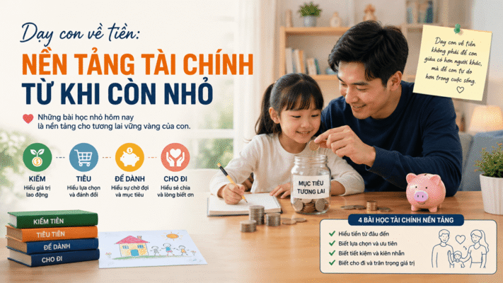 dạy con về tiền