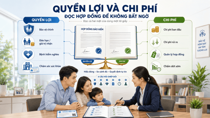 quyền lợi và chi phí hợp đồng bảo hiểm