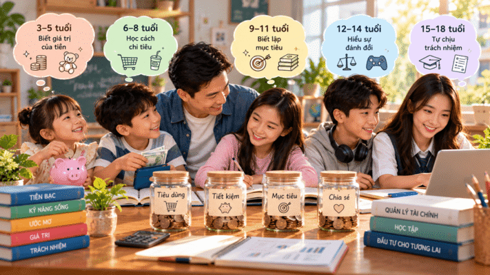 dạy con tiêu tiền